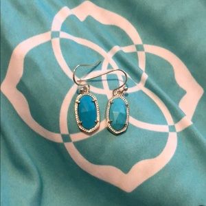 Kendra Scott Turquoise and Gold Lee Drop Earrings